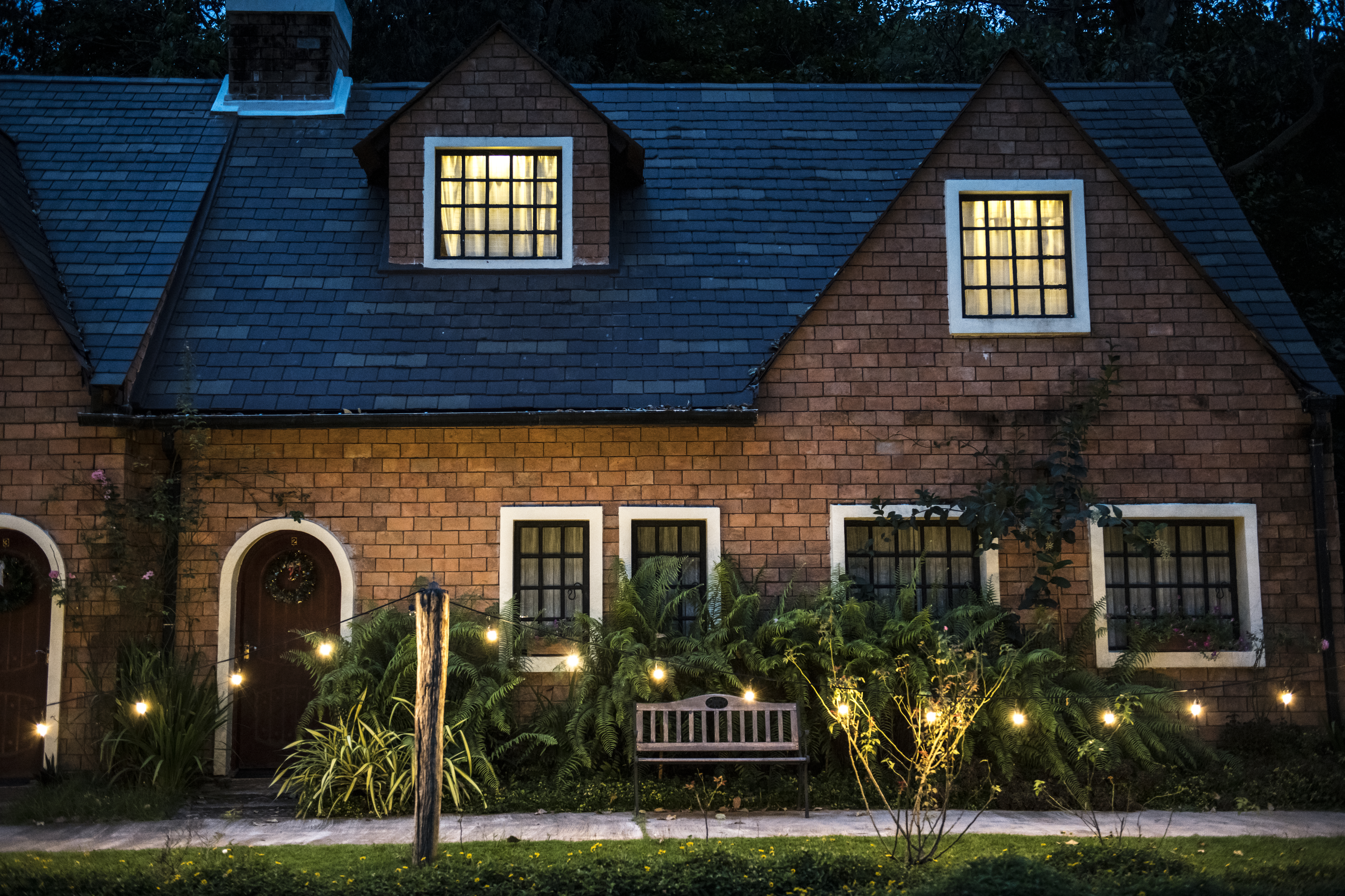 garden lighting installation