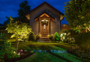 landscape lighting installation in Pottstown
