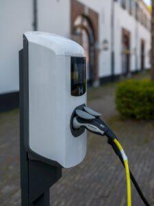 electric vehicle charging station outdoors